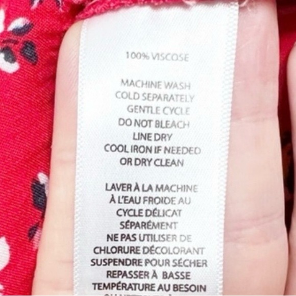 Beachlunchlounge Red Floral Midi Skirt Size Large - Picture 8 of 8